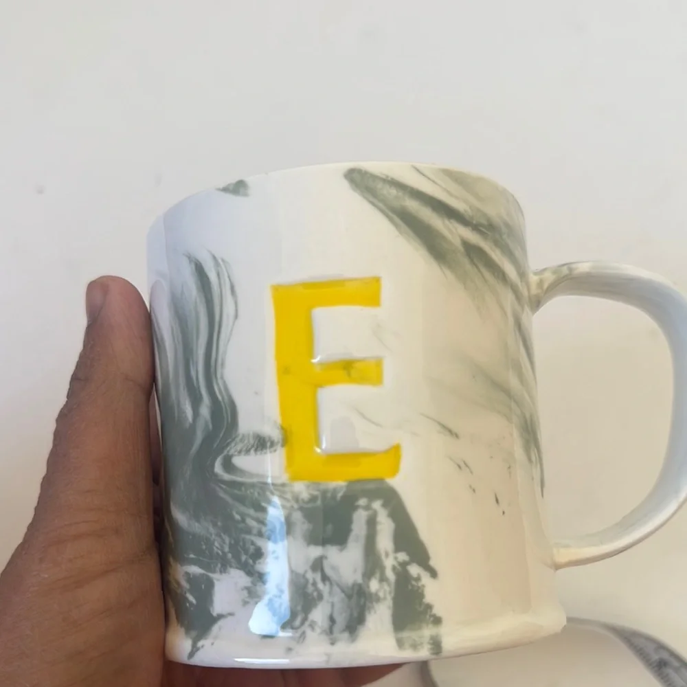 Anthropologie Letter E mug